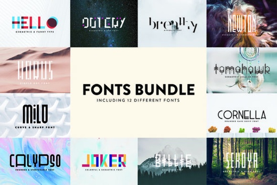 Fonts Bundle Vol 1  Font